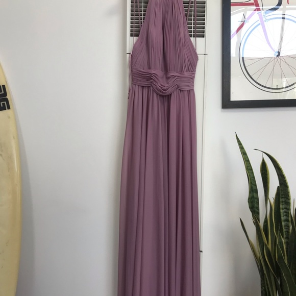 High-Neck Chiffon Bridesmaid Dress - Picture 2 of 7